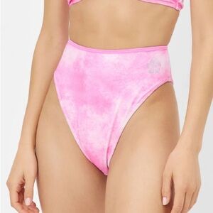 New! Frankie’s Bikinis Pink Anne Terry Full Coverage Bikini Bottom 31521